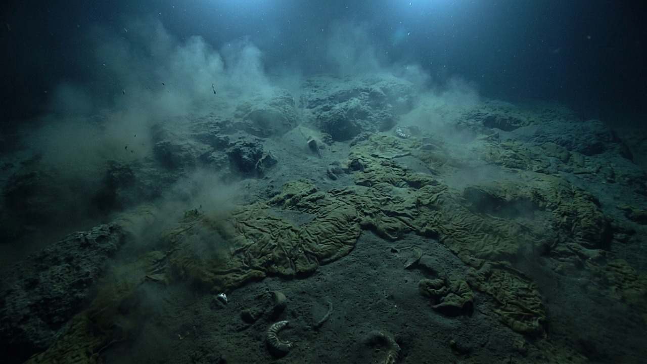 O que hoje parece um deserto no Marrocos já foi o leito de um mar bem profundo e escuro com duzentos metros de água milhões de anos atrás Pesquisadores descobrem que marcas em rochas marroquinas foram criadas por ecossistemas microbianos ancestrais no fundo do mar.