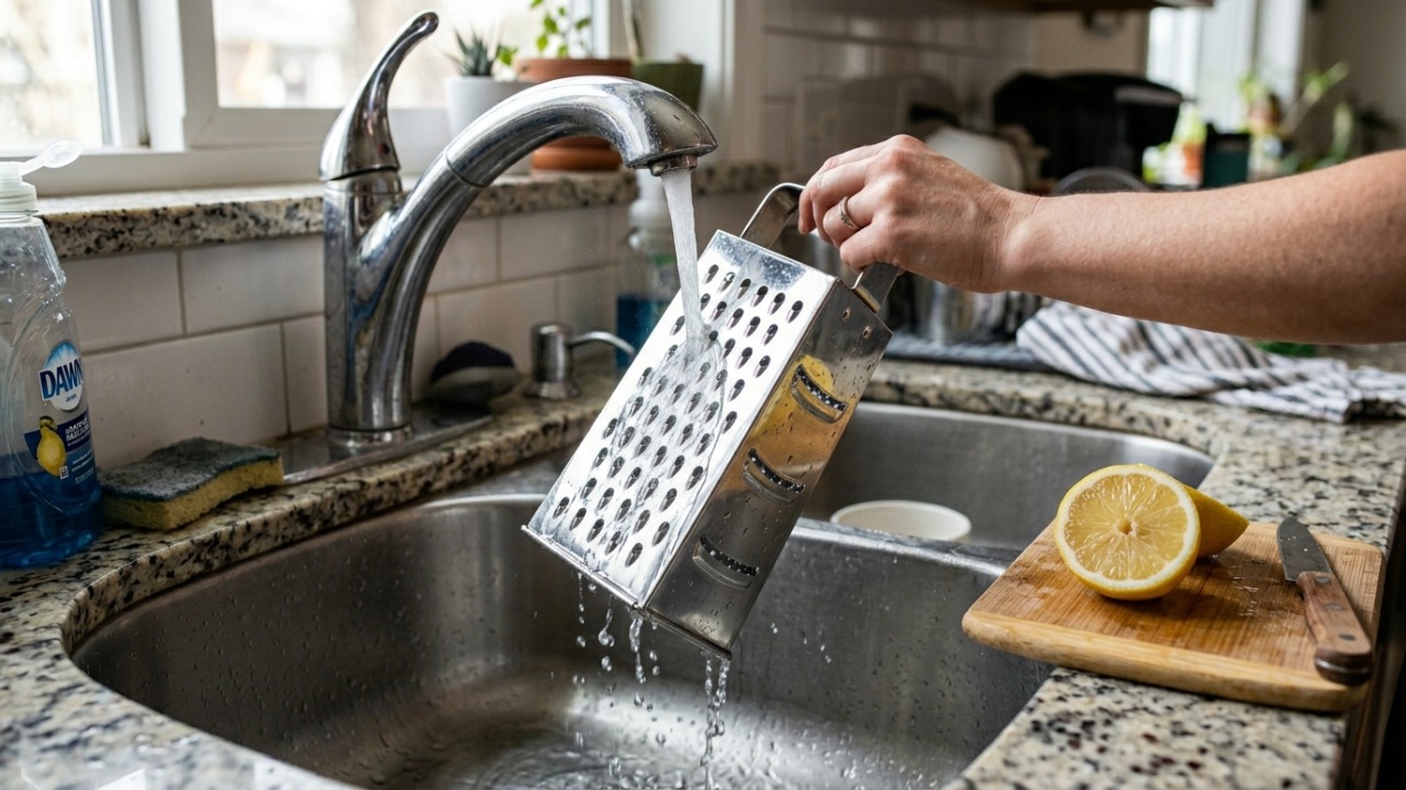 Esfregar meio limão no ralador antes de usar: por que é recomendado antes de ralar queijo em casa A aplicação direta do vegetal sobre o metal cria uma barreira invisível eficaz antes do manuseio do laticínio.
