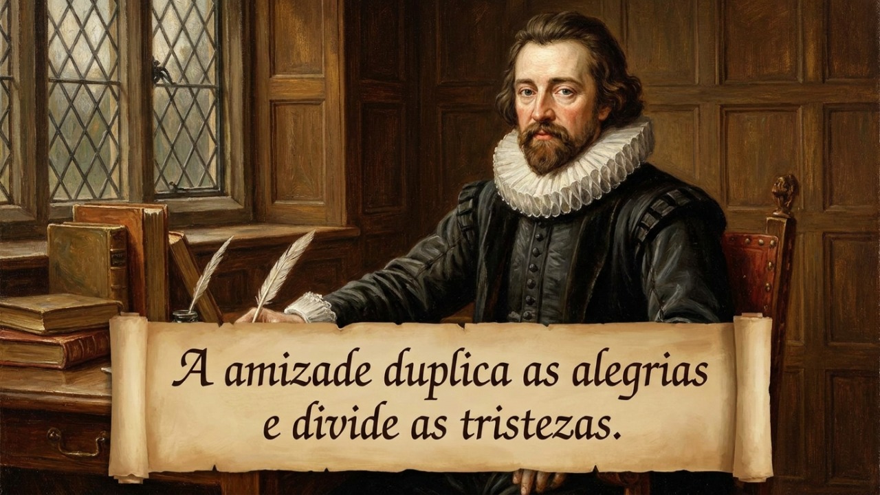 Francis Bacon, o pai do método científico moderno: “A amizade duplica as alegrias e divide as tristezas ao meio” A verdadeira amizade potencializa nossas alegrias e ameniza nossas dores.