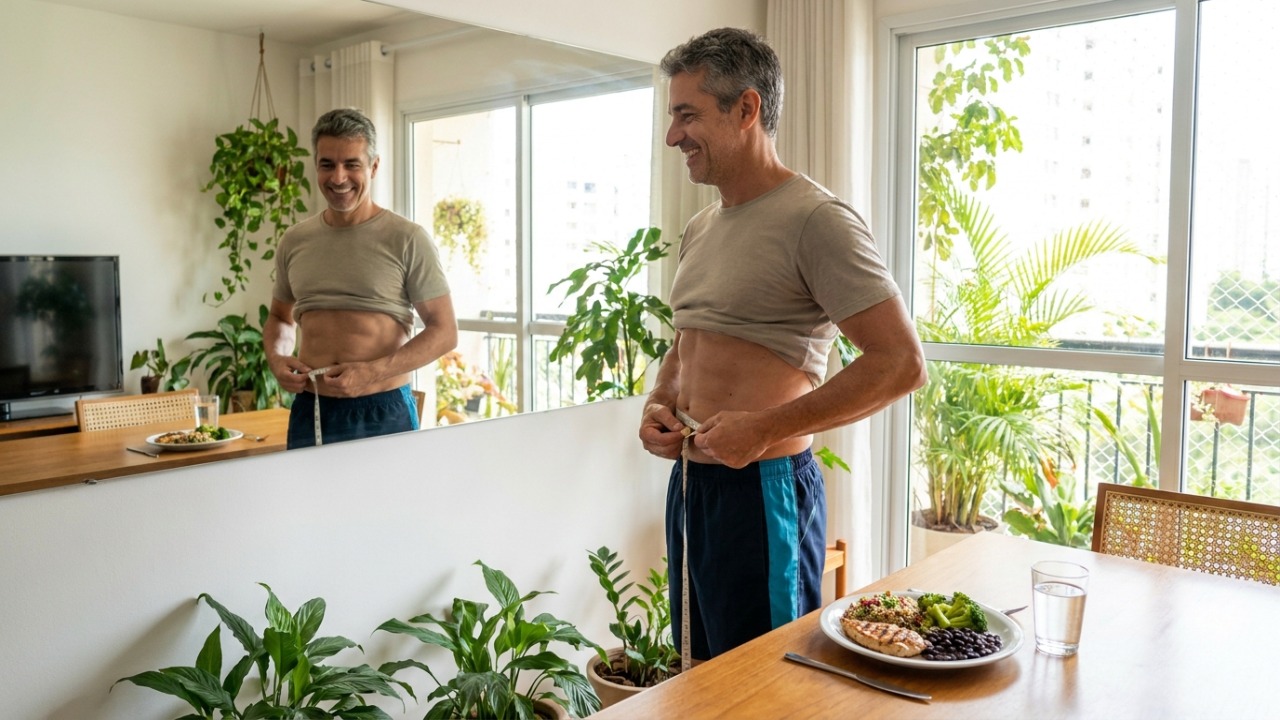 Estrategias nutricionais focadas no metabolismo adulto facilitam a queima de gordura abdominal.