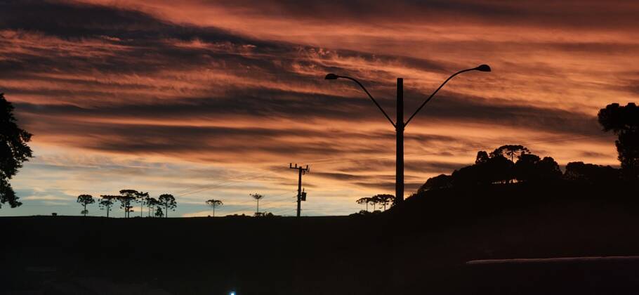 O pôr do sol na Serra Catarinense é uma atração à parte