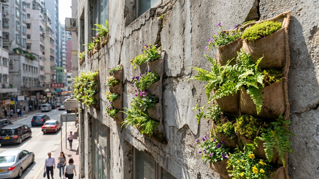 A Turquia apresenta um material adesivo parecido com um selo que consegue transformar paredes em jardins e pode mudar a forma como imaginamos as cidades verdes O projeto Green Anarchy transforma rachaduras urbanas em jardins verticais através de adesivos biodegradáveis.