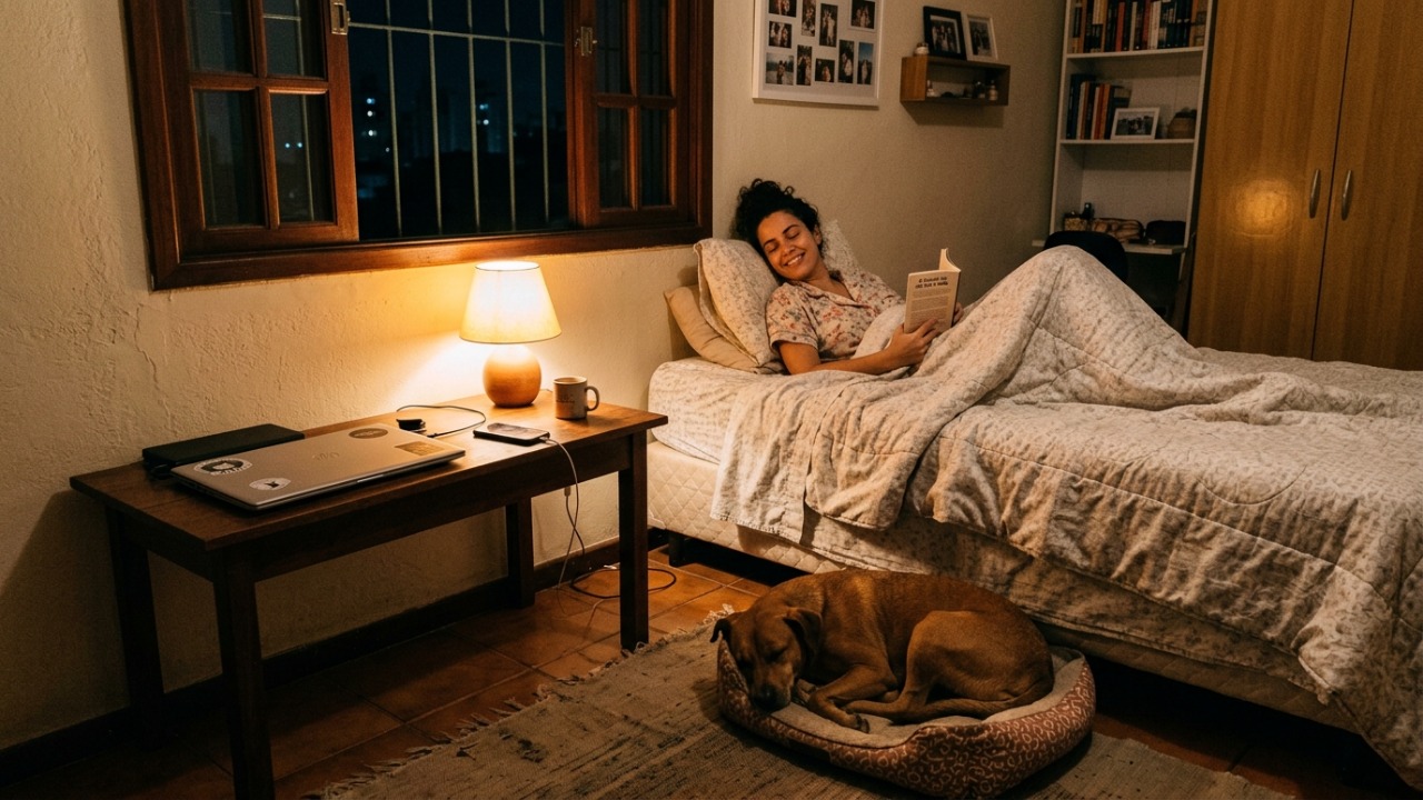 A presença do animal na cama cria uma barreira psicológica que diminui a ansiedade e estabiliza o ritmo cardíaco.