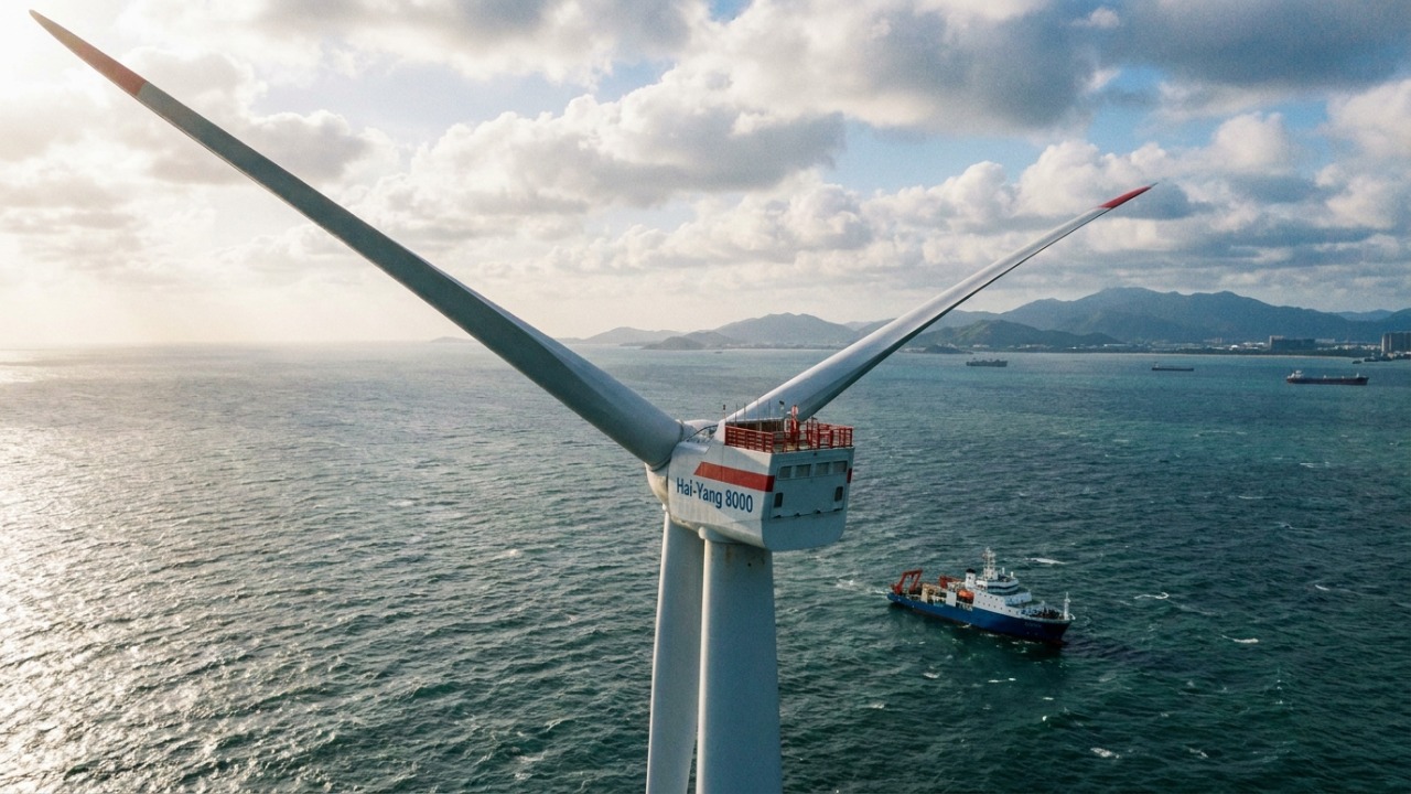A China instalou a turbina gigante recorde e especialistas alertam sobre algo estranho: o equipamento pode estar mudando o clima da região já que o tamanho impressiona demais Tecnologia eólica de proporções colossais gera debates sobre impactos no microclima local.