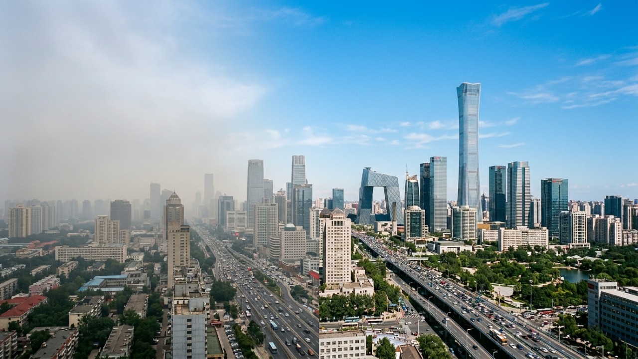 A china acabou com 12 anos de poluição e atingiu uma queda de 98% na sua capital, esse número é tão alto que gera uma dúvida, como eles conseguiram esse resultado? A transição para fontes limpas garante um céu mais claro para a capital chinesa.