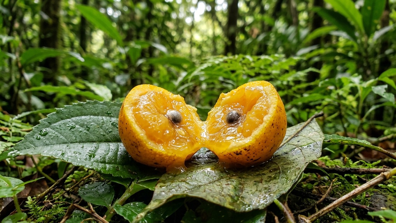 A fruta da Mata Atlântica que tem cor de ouro e sabor de limão com mel O nascimento dessa espécie ocorre de maneira exclusiva em biomas característicos do Brasil, vegetando espontaneamente em territórios específicos.
