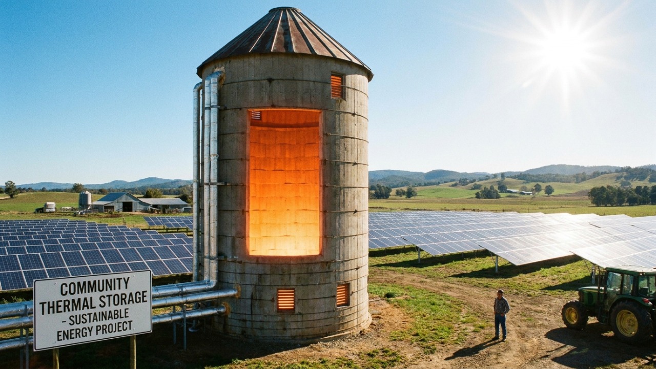 Antigos silos de cereais são adaptados para funcionar como baterias térmicas e armazenar o excedente de energia limpa.