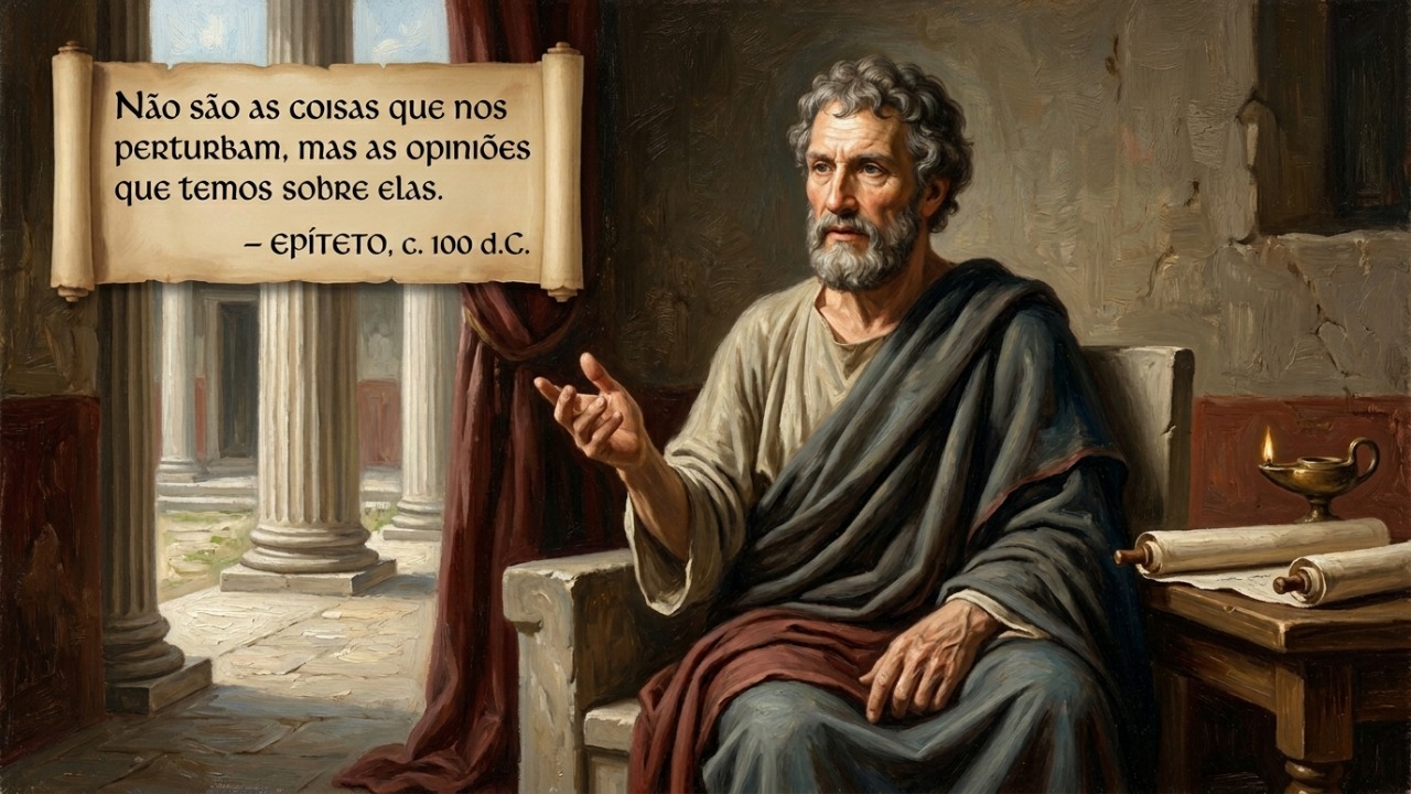 O controle sobre as nossas opiniões é o caminho para a tranquilidade interior.