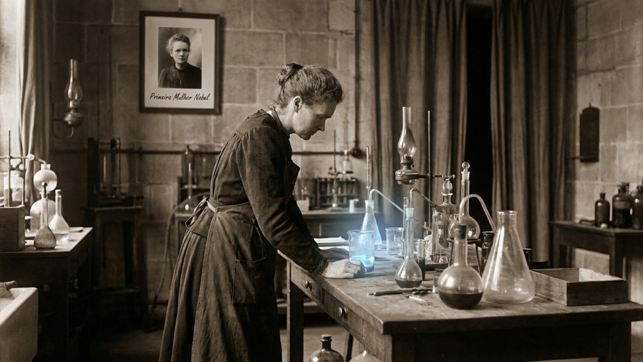 Marie Curie, cientista: “Um pesquisador no seu laboratório não é apenas um técnico: é também uma criança diante de fenômenos da natureza que a encantam como um conto de fadas” A trajetória da pesquisadora em Paris a levou a se tornar a primeira mulher a conquistar o Prêmio Nobel na história.