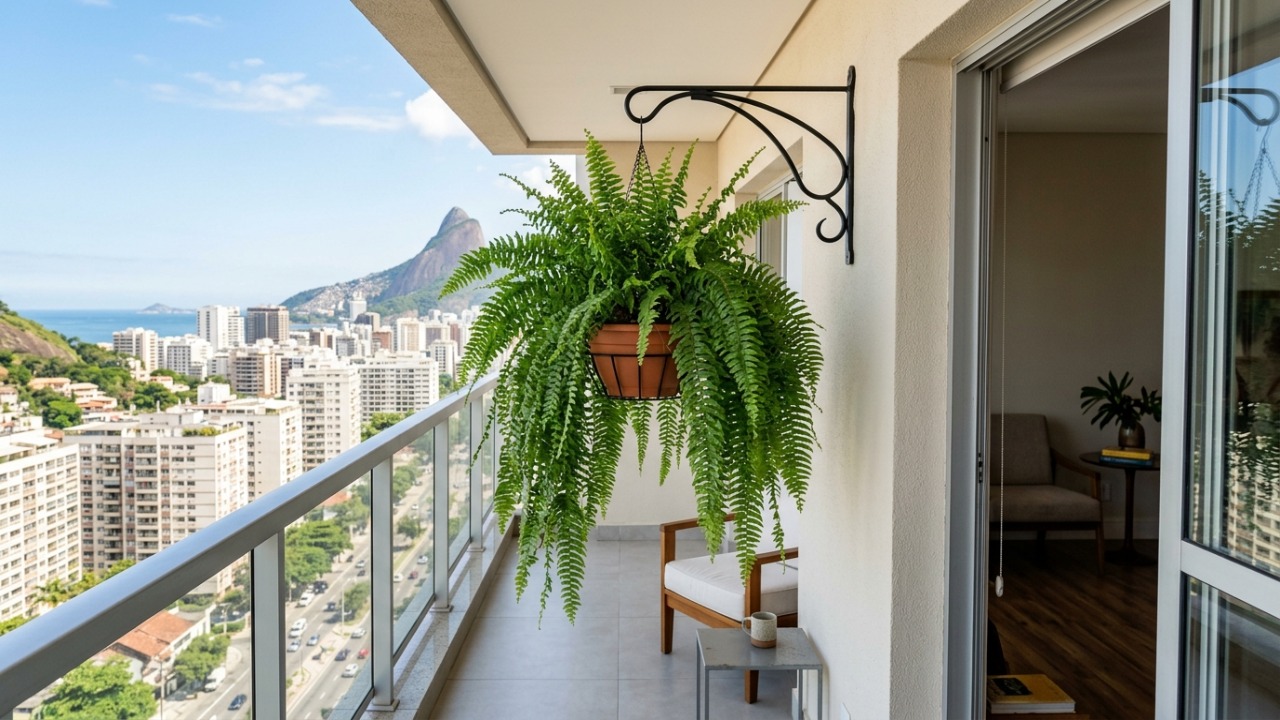 O distanciamento entre os vasos e a parede evita danos estruturais e protege a vitalidade das plantas.