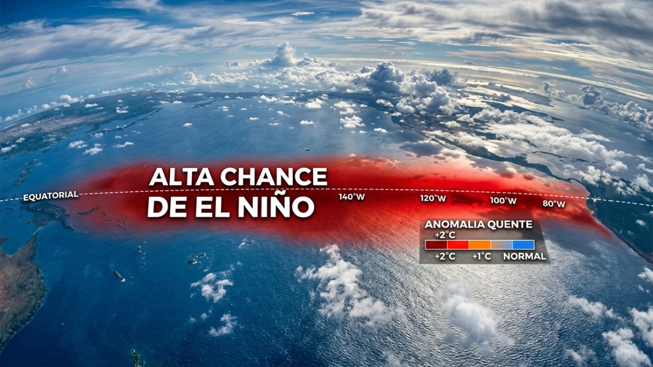 O modelo europeu acende o alerta e marca a data para a chegada do Super El Niño com total certeza O aquecimento das águas no Pacífico equatorial indica uma alta probabilidade de desenvolvimento do fenômeno El Niño nos próximos meses.