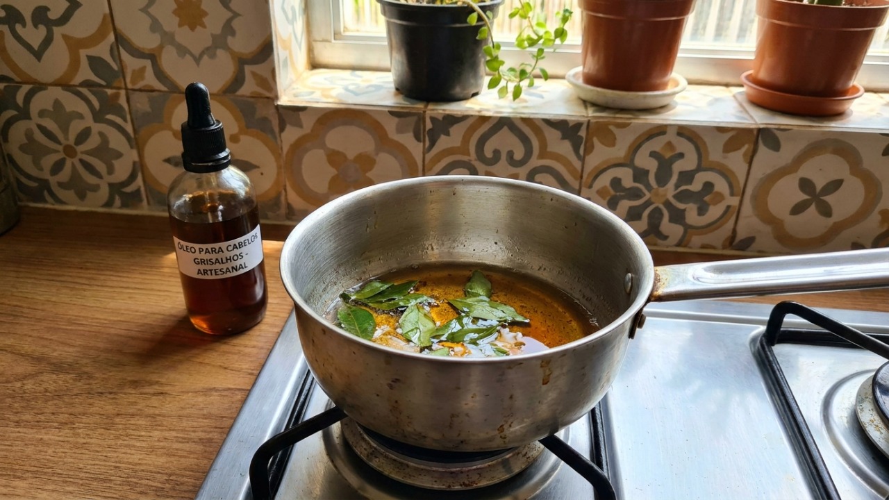 Aqueça ingredientes naturais em casa para recuperar a cor e a vitalidade do seu cabelo.