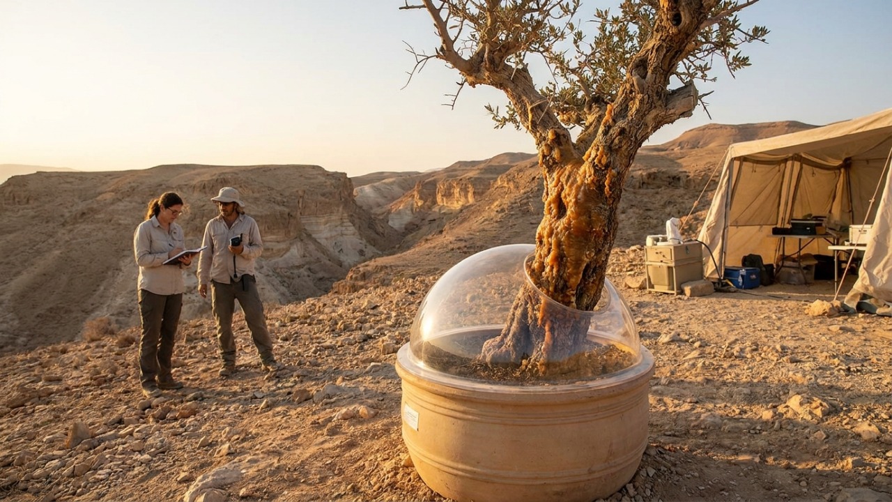 A planta que soltava um perfume de poder e transformou a antiga Judeia em uma potência dos aromas, e o mistério do século um que mostra o motivo dela sumir completamente Cientistas cultivam a árvore Sheba a partir de uma semente de dez séculos encontrada no deserto.