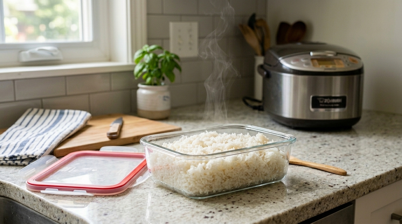 Guarde o arroz que sobrou no freezer desse jeito: ele fica com gosto de feito na hora e livre de bactérias Quando você retira o arroz fumegante do fogão, o primeiro passo indispensável é aguardar o resfriamento natural e seguro na bancada da pia.