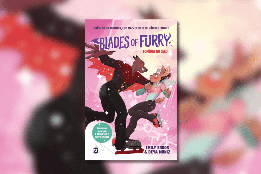 Misturando romance, rivalidade e batalhas no gelo, “Blades of Furry – Fofúria no gelo” transforma patinação artística em uma disputa intensa e apaixonante (Imagem: Reprodução digital | Editora Plataforma21)
