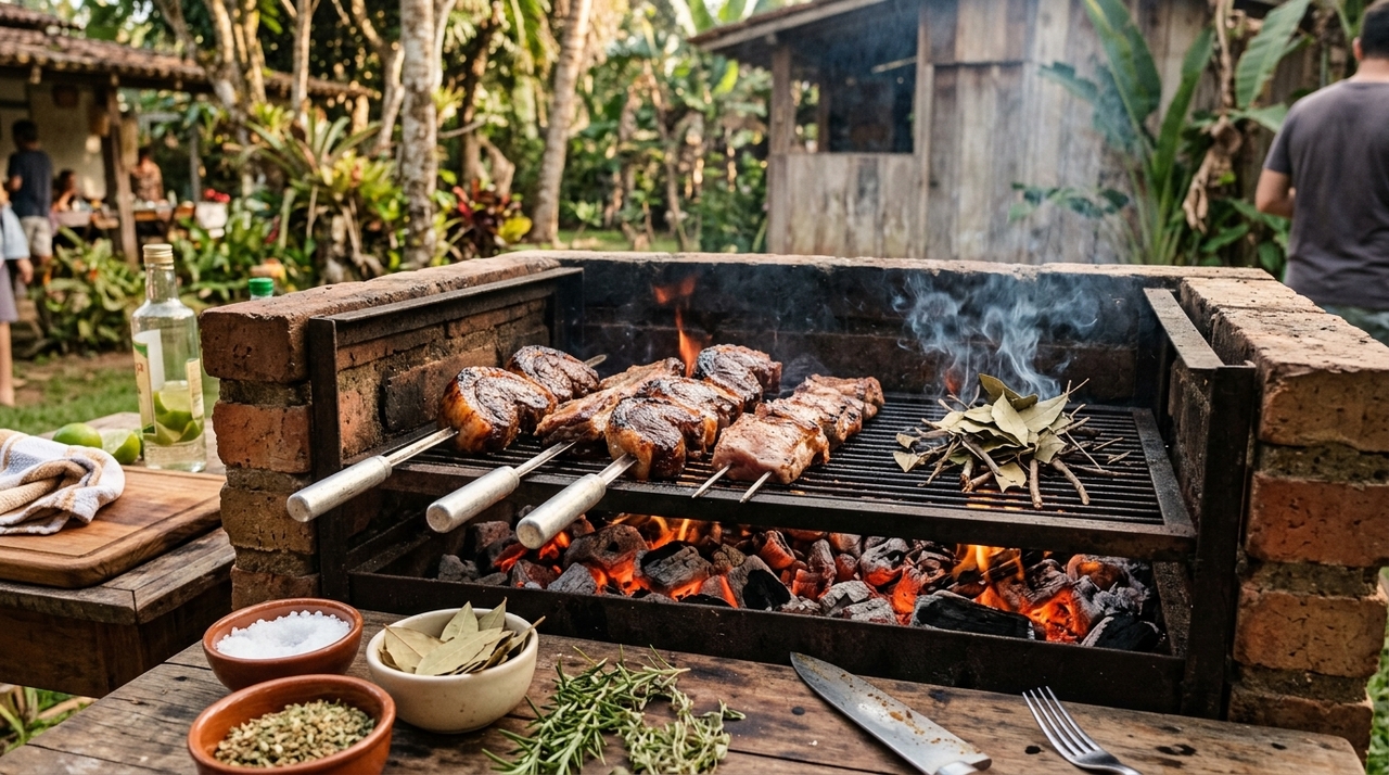Jogar folhas de louro nas brasas da churrasqueira: para que serve e quando usar? Quando a folha de louro é colocada sobre a brasa quente, seus óleos essenciais, como cineol e eugenol, se volatilizam rapidamente.