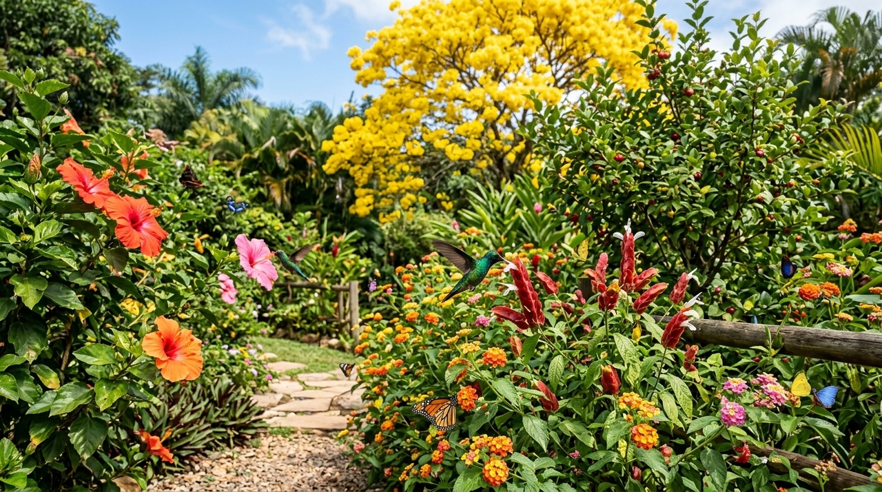 As cinco plantas ideais para atrair pássaros e borboletas para o seu jardim naturalmente Para que o jardim funcione como uma área ativa de visitação, vale organizar as espécies em camadas, simulando a estrutura de uma pequena borda de mata.