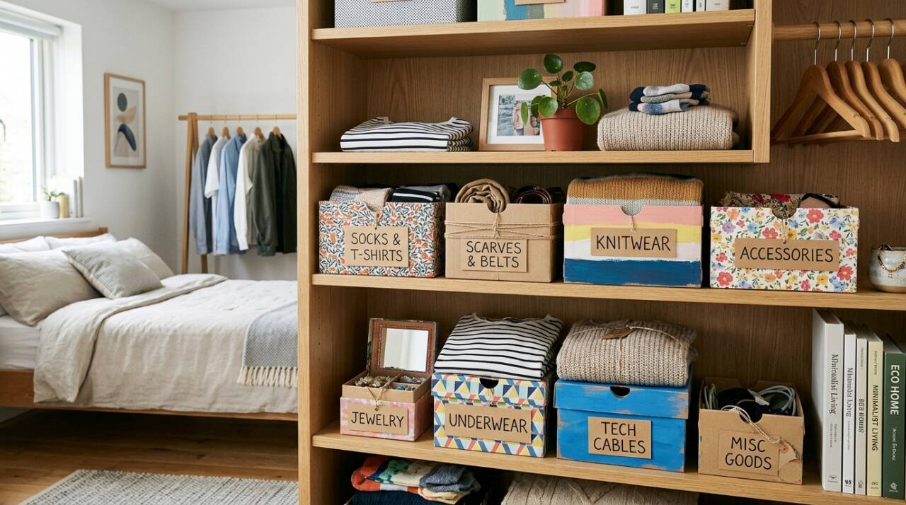 7 maneiras de reutilizar caixas de sapatos antigas e organizar a casa Antes de sair cortando e decorando, vale separar as caixas, ver quais estão firmes, quais estão amassadas demais e em que cômodo você pretende usá-las.