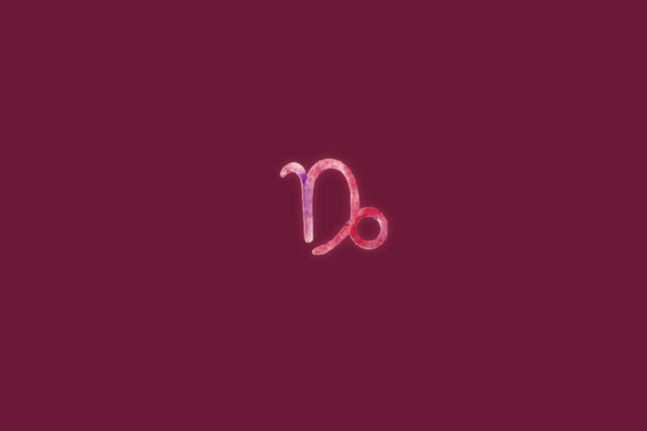 Vênus em Câncer: veja como a energia afetiva influenciará cada signo Ilustração do signo de capricórnio centralizado em um fundo rosa