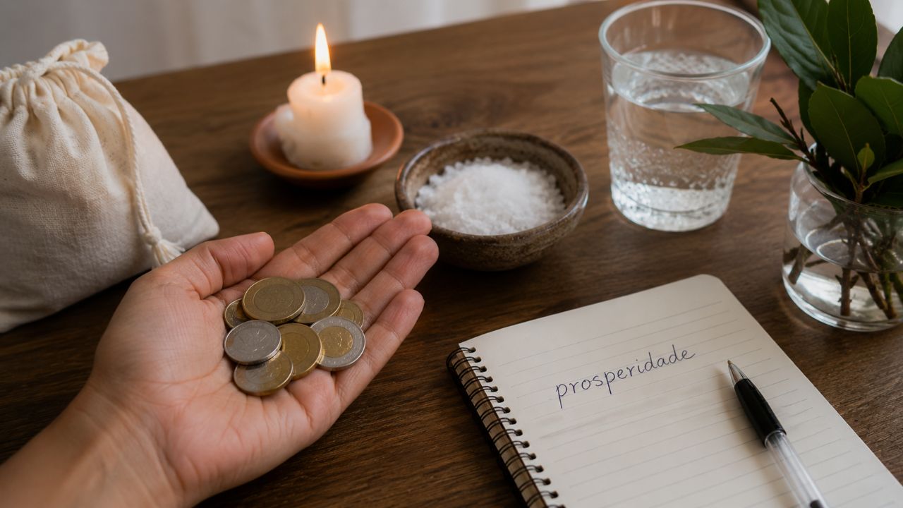 Moedas em simpatias atraem prosperidade ao simbolizar troca, movimento e renovação de mentalidade.