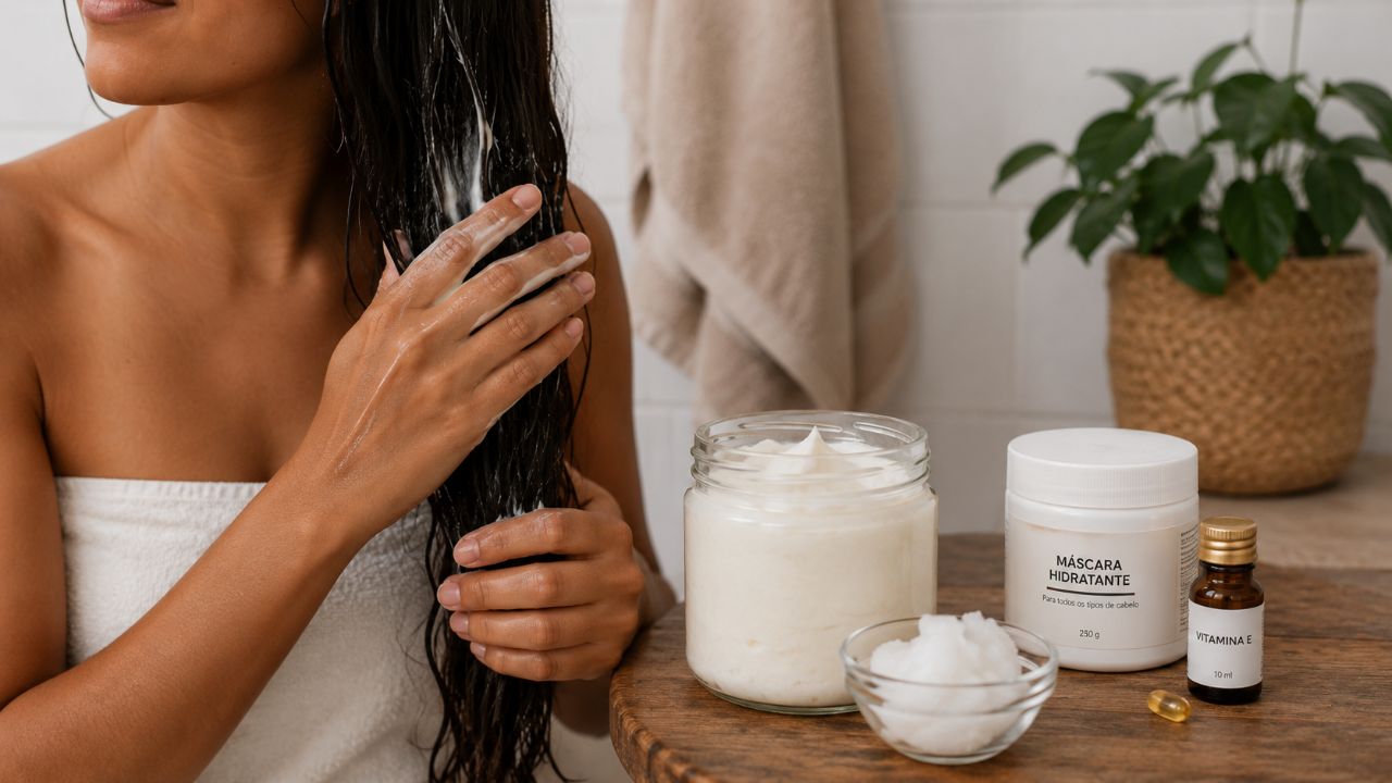 Cabelo glossy: uma nova técnica vira tendência e deixa os fios com brilho intenso e aparência saudável Prepare a mistura caseira com máscara, óleo e açúcar, aplique no cabelo limpo e enxágue com água fria.