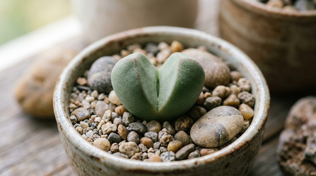A suculenta mais rara do momento: como cultivá-la em vaso e transformar sua sala Ao contrário de muitas suculentas populares, o Conophytum bilobum possui ciclo de crescimento mais delicado e não tolera excesso de água.