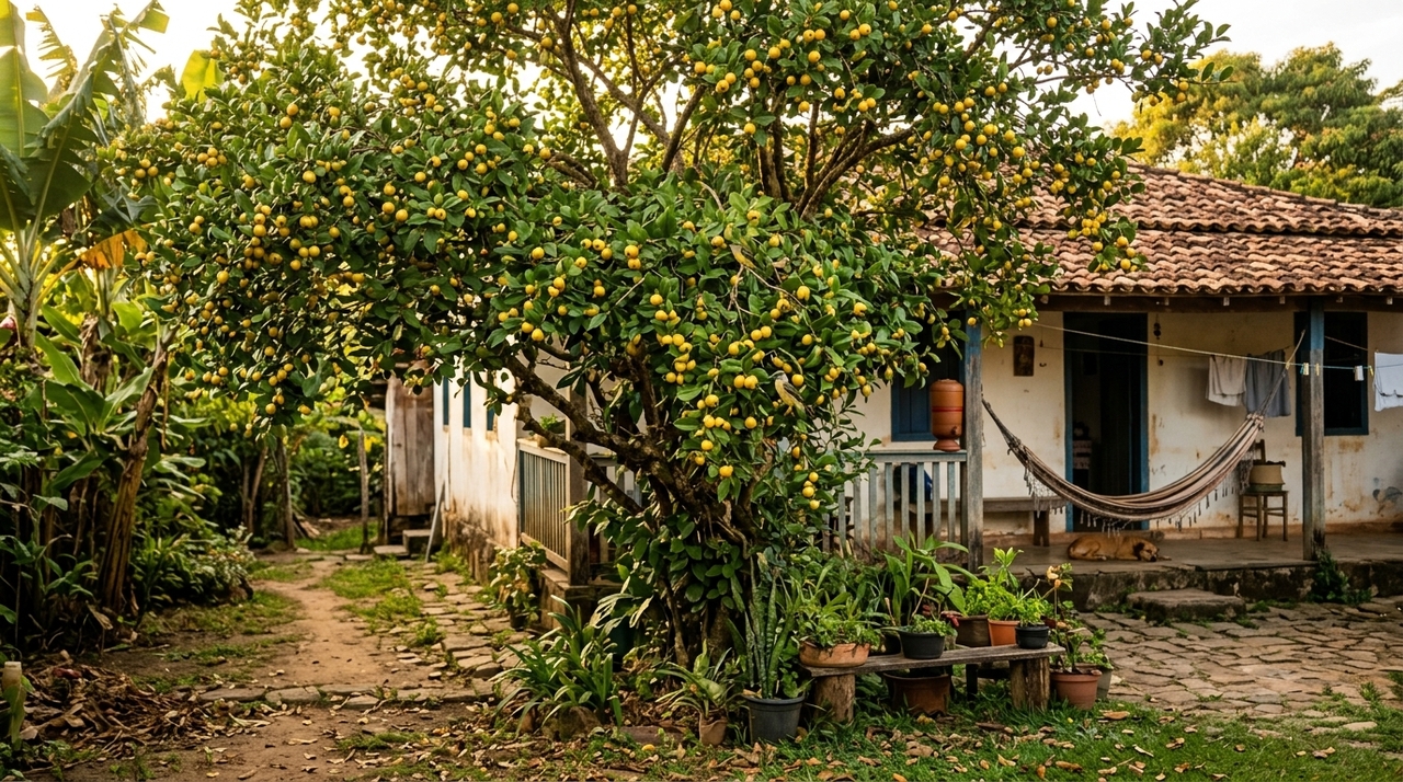 A fruta amarela que as avós plantavam no quintal para atrair beija-flores hoje em dia traz bacias de frutos nas casas Os beija-flores são atraídos principalmente por flores ricas em néctar, não pelos frutos em si.