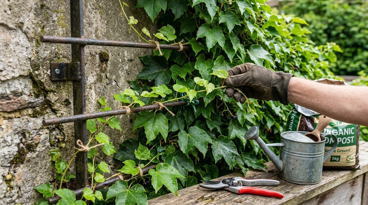 Nos primeiros meses, a planta pode precisar de ajuda para seguir o caminho desejado.