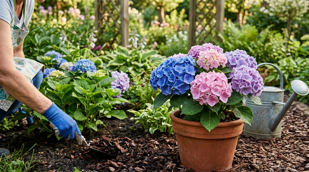 Como um camaleão: essas belas e decorativas flores mudam de cor e renovam seu jardim no meio da estação As hortênsias preferem solo rico em matéria orgânica, regas regulares e proteção contra sol muito forte nas horas mais quentes