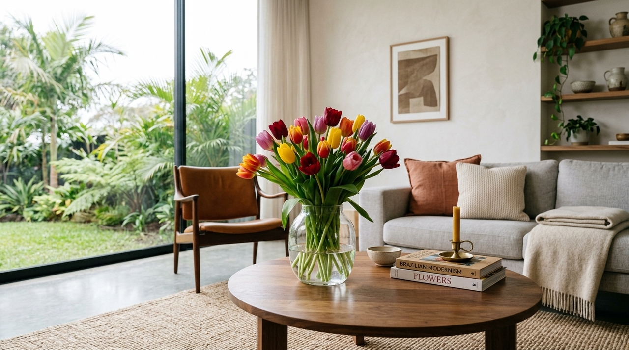 Na Holanda a tulipa de vaso é resistente a tudo, porque nunca a deixam perto de frutas maduras As tulipas holandesas oferecem sofisticação e cores vibrantes que transformam a decoração de ambientes modernos.