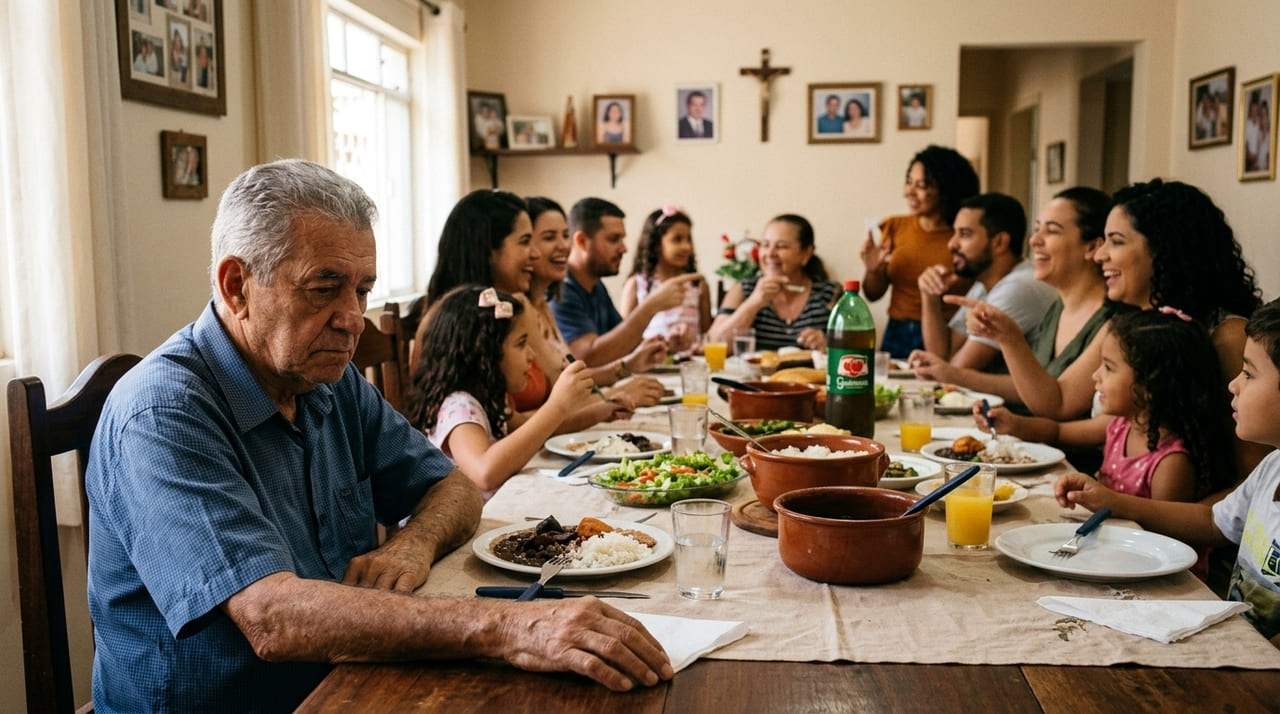 O silêncio dos pais mais velhos nos almoços de domingo pode indicar uma crise profunda causada pelo fim da rotina profissional.