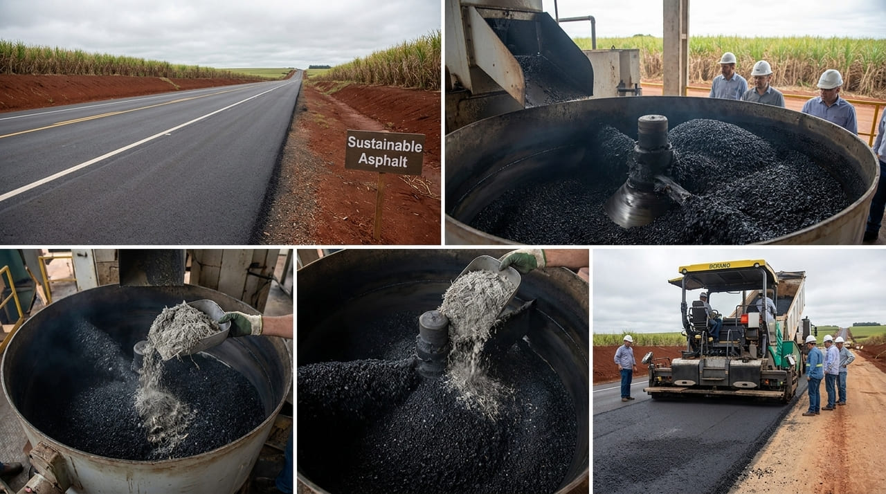 Descoberta que altera a engenharia rodoviária para sempre: produzem asfalto feito com açúcar para transformar as rotas do planeta inteiro Descoberta que altera a engenharia rodoviária para sempre: produzem asfalto feito com açúcar para transformar as rotas do planeta inteiro