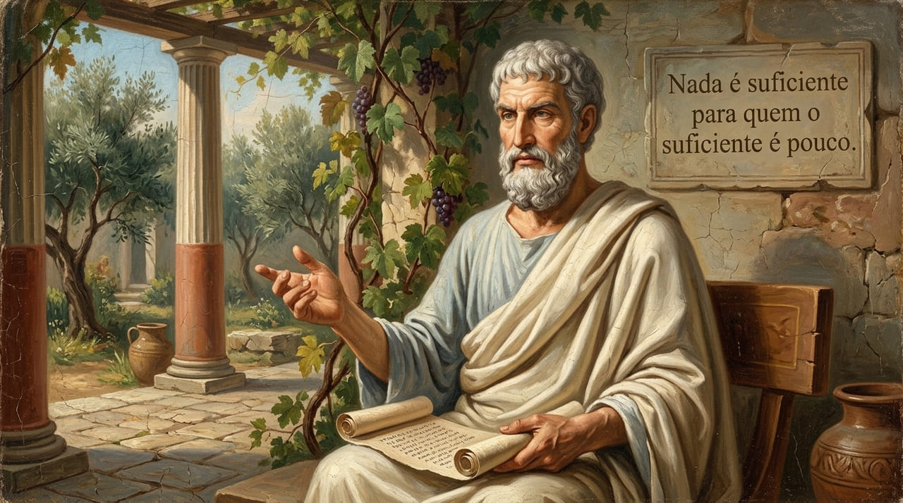 Epícuro grande filósofo, mestre da paz de espírito nos ensinava desde 300 a.C.: “Nada é suficiente para quem o suficiente é pouco.” Para o mestre da serenidade, a insaciabilidade é o maior obstáculo para quem busca a plenitude.
