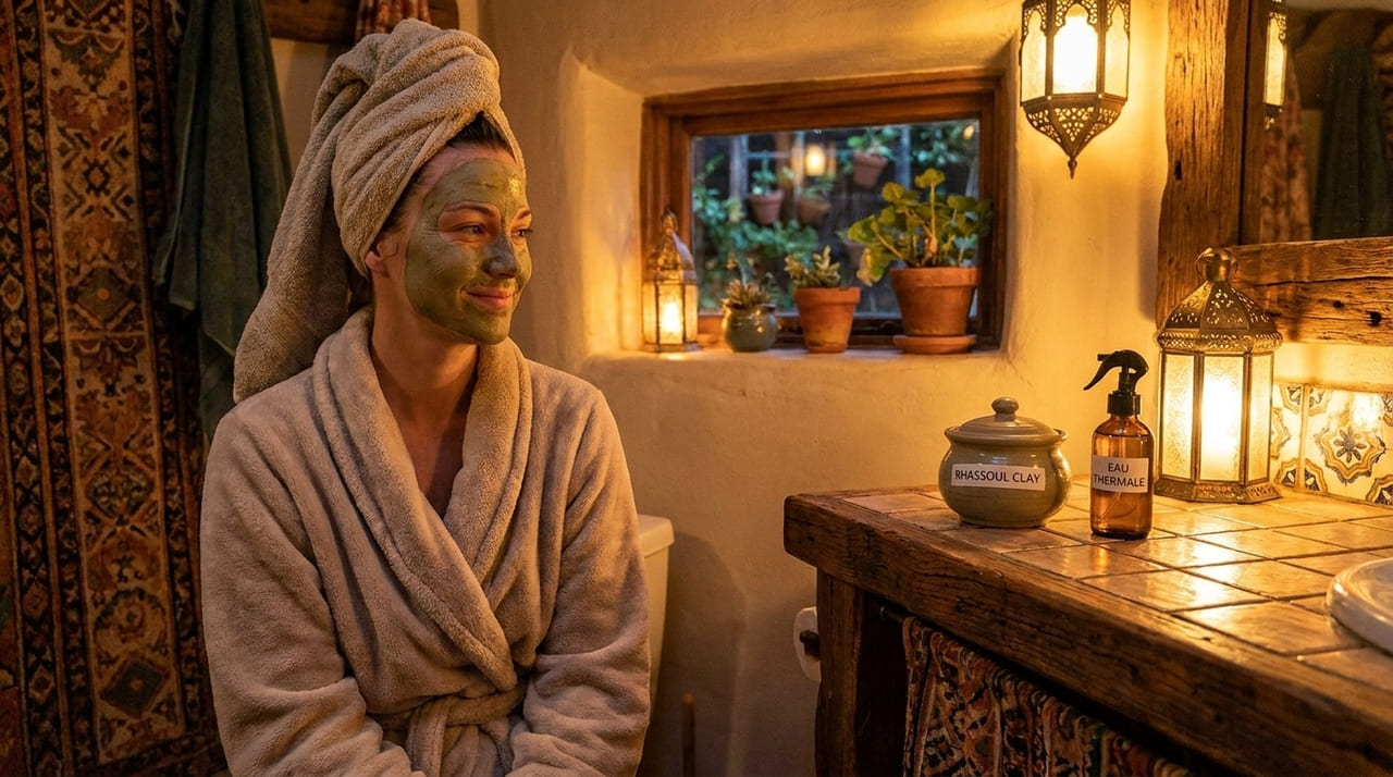 A aplicação correta da máscara mineral acalma a pele e a prepara para a hidratação noturna.