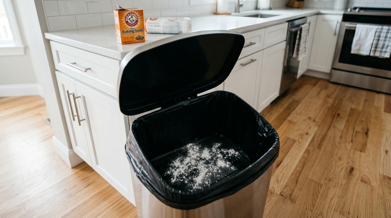 Coloque no fundo da lixeira antes de colocar o saco de lixo: em poucos minutos, o cheiro ruim Depois de retirar o saco cheio, limpe qualquer sujeira visível no fundo da lixeira e espere secar.