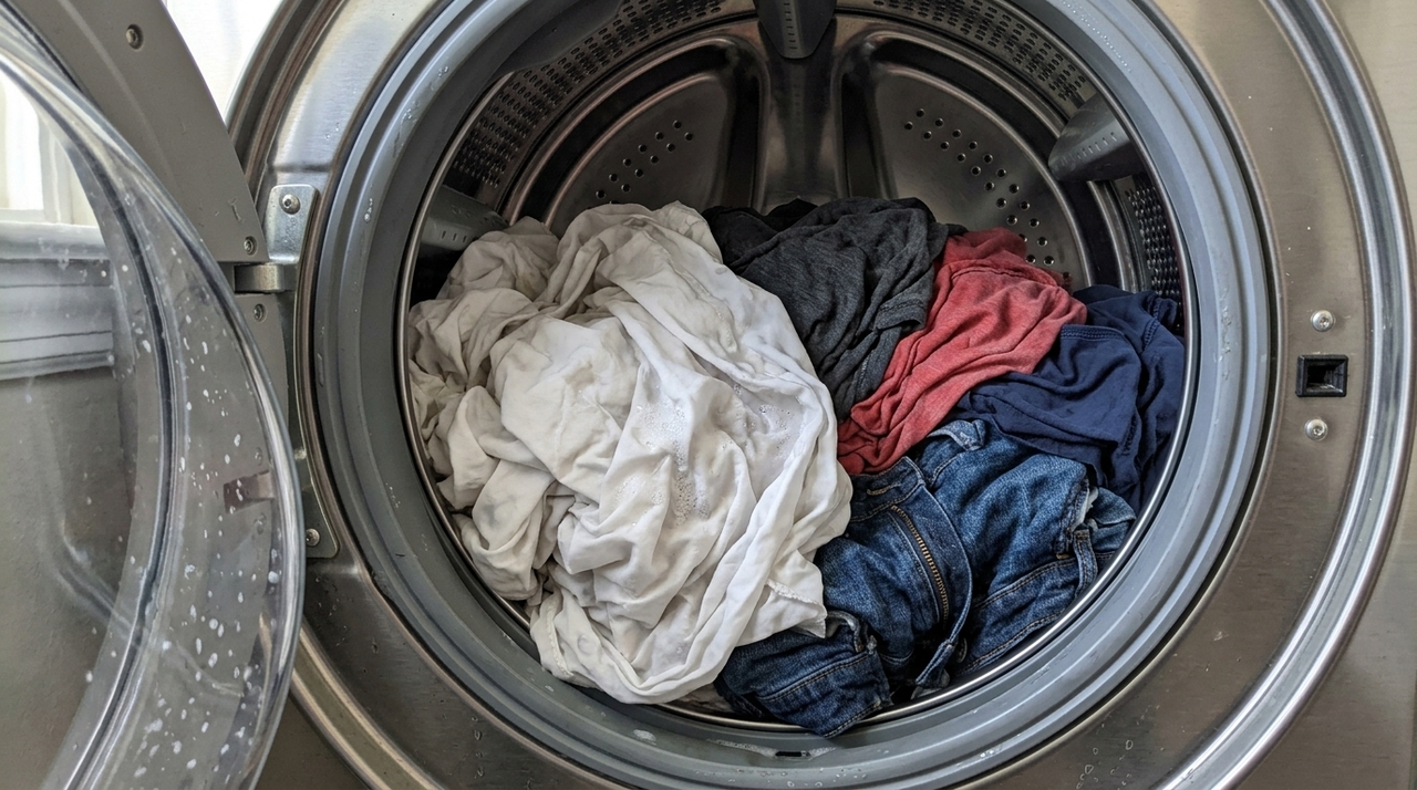 Lençóis e fronhas podem ser lavados juntos com as roupas do dia a dia? Quando peças pequenas e pesadas, como jeans e toalhas, se enroscam nos lençóis, formam bolas de tecido que atrapalham a circulação de água e sabão.
