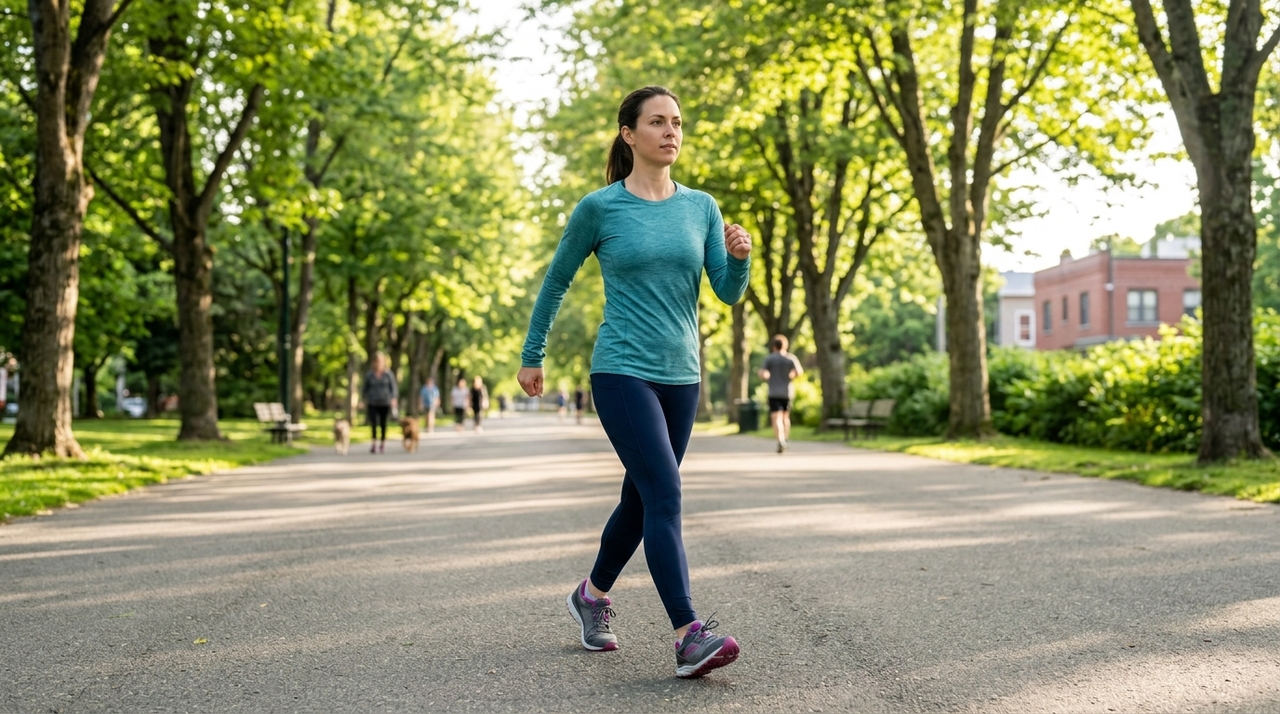 Sair para caminhar em vez de ir para academia ajuda muito, mas só funciona se a caminhada durar ao menos 30 minutos seguidos, sem interrupções e a uma velocidade de cerca de 5 km/h O ritmo perto de 5 km/h costuma ser associado a uma caminhada firme, com passos constantes e respiração mais ativa.