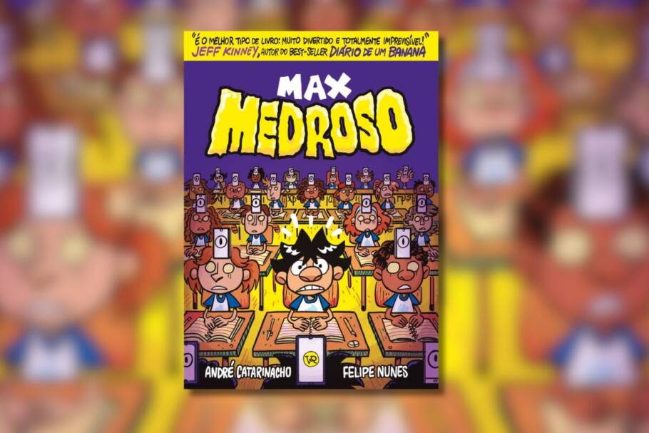 Com humor e referências ao terror clássico, “Max Medroso” acompanha um herói improvável tentando salvar o multiverso dos próprios medos (Imagem: Reprodução digital | Editora VR Editora)