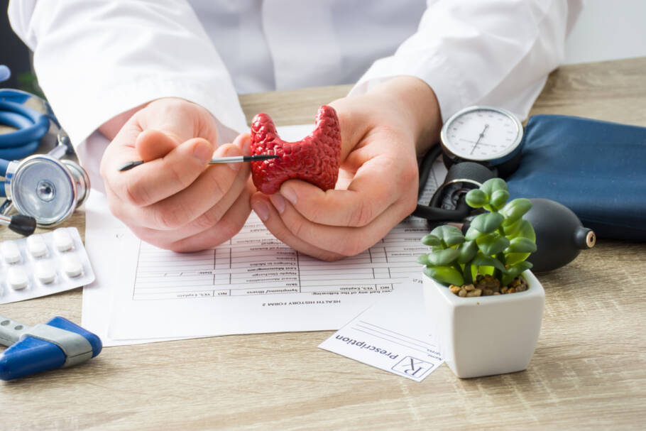 Muito além do metabolismo, a tireoide está relacionada a diferentes aspectos da saúde e do bem-estar (Imagem: Shidlovski | Shutterstock)
