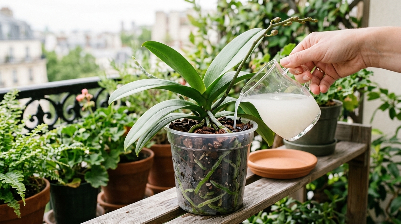 Traga de volta a sua orquídea sem flor com o uso estratégico da água de arroz na rega semanal A água de arroz funciona como uma fonte leve de matéria orgânica e resíduos nutritivos.