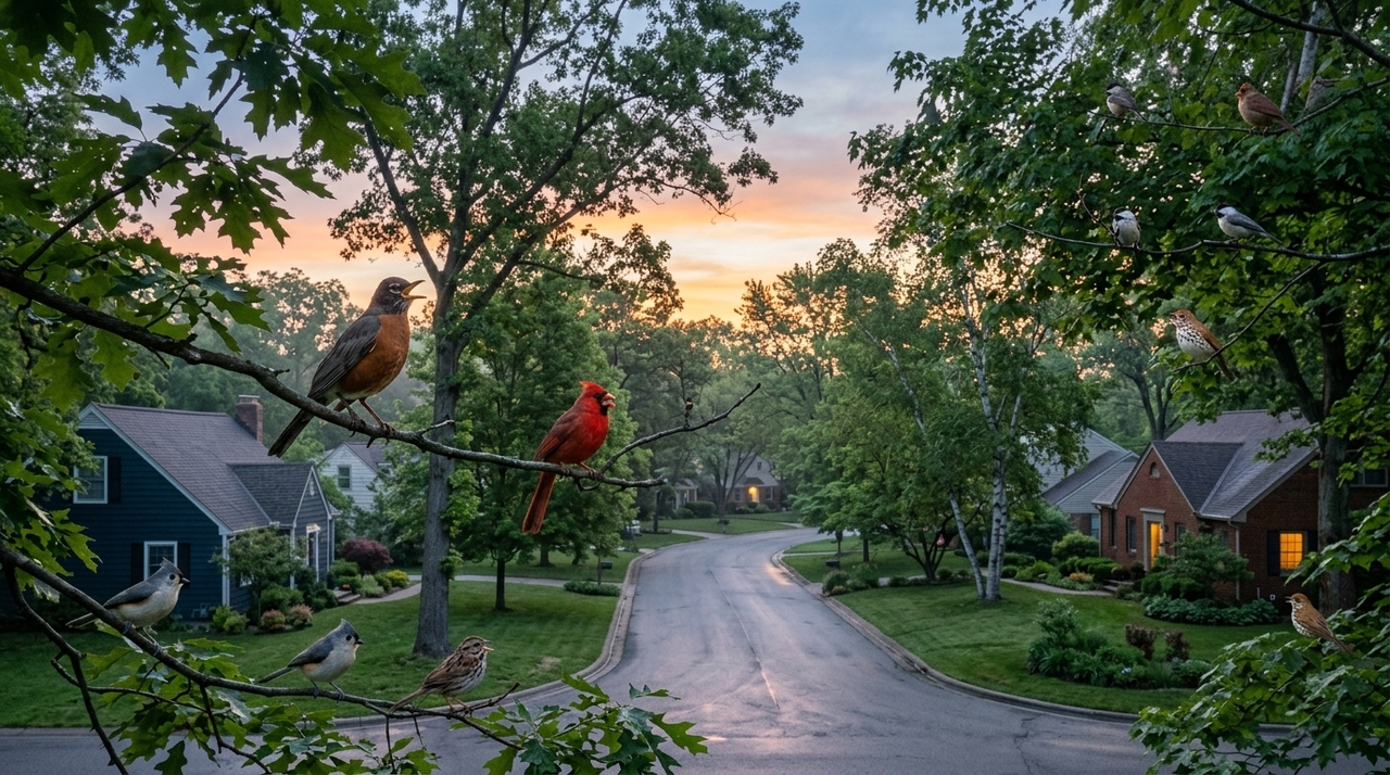 As aves utilizam suas melodias diárias para delimitar territórios, atrair parceiros reprodutivos e emitir avisos sonoros cruciais de perigo
