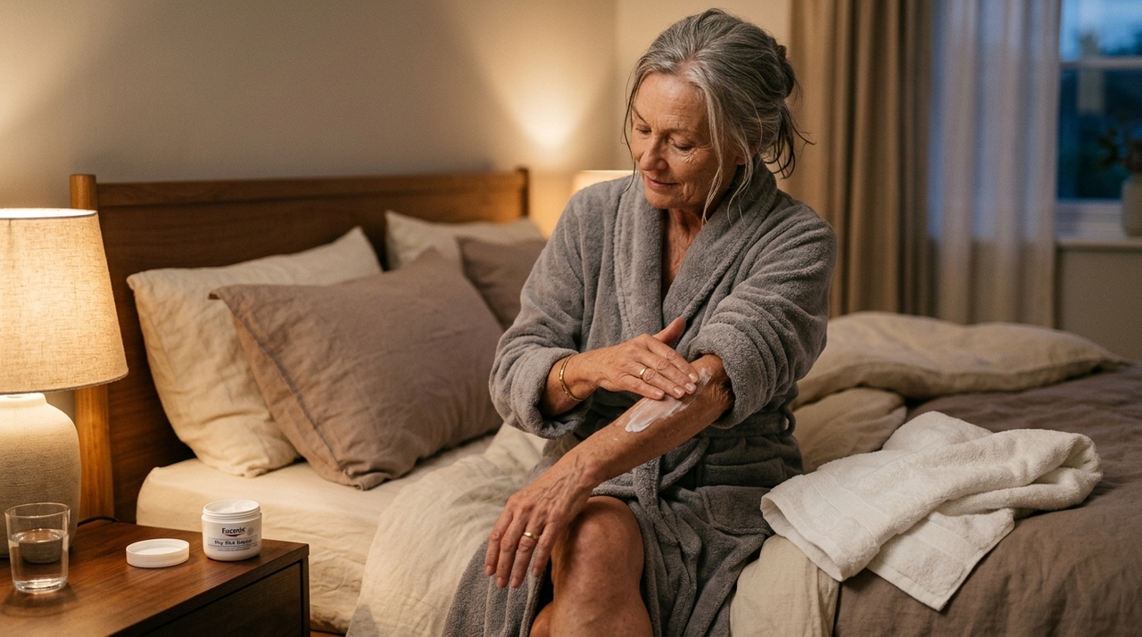 Pele ressecada e áspera após os 60 anos: como hidratá-la antes de dormir com ingredientes Após os 60 anos, a pele perde parte da sua proteção natural e passa a reter menos água.