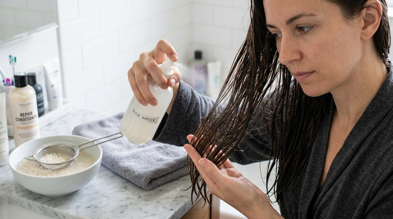 O preparo precisa ser leve, porque uma água muito concentrada pode deixar o cabelo rígido ou com sensação de resíduo