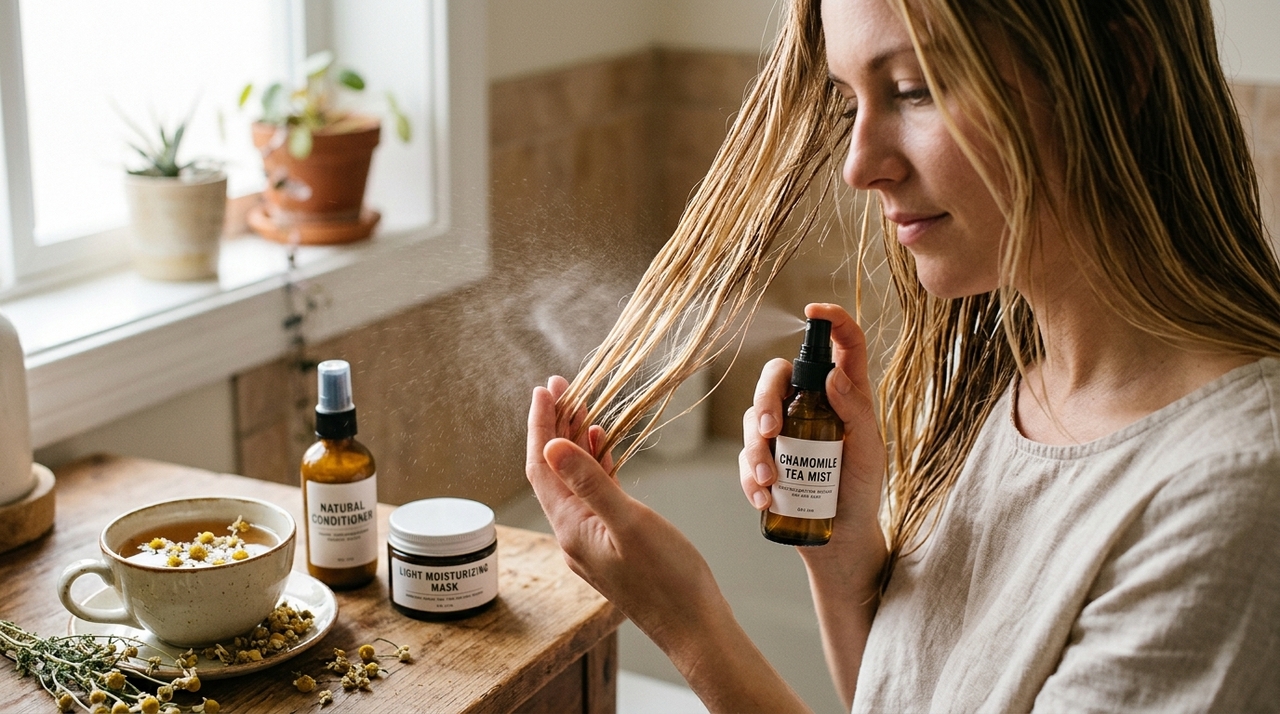 Nem amônia, nem água oxigenada: o método caseiro que clareia os cabelos naturalmente sem ressecar os fios O preparo precisa ser concentrado para que o chá consiga deixar reflexos visíveis depois de algumas aplicações.