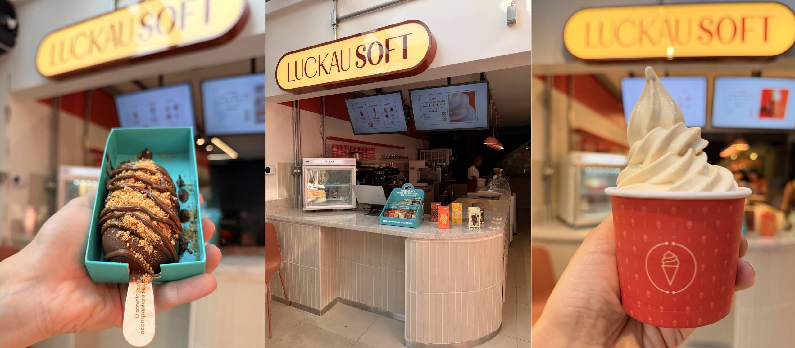 Luckau Soft mistura sorvetes, picolés personalizados e chocolates em uma experiência pensada para quem quer matar a vontade de doce sem abrir mão de ingredientes mais leves
