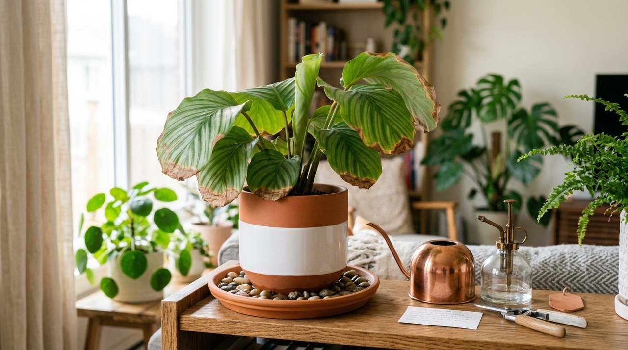 O que significa as pontas secas das folhas e o que sua planta tenta te dizer? A mesma ponta marrom pode aparecer por causas opostas.