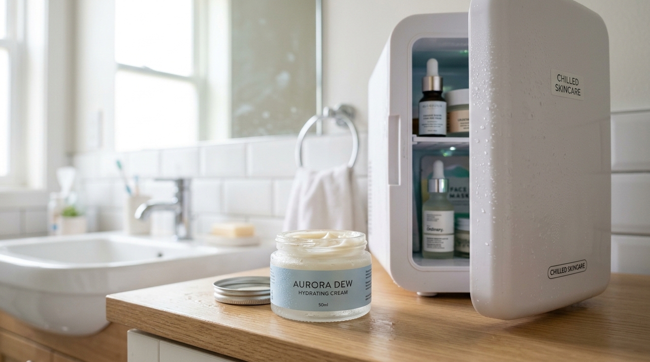 O hidratante facial guardado na geladeira costuma proporcionar sensação mais fresca