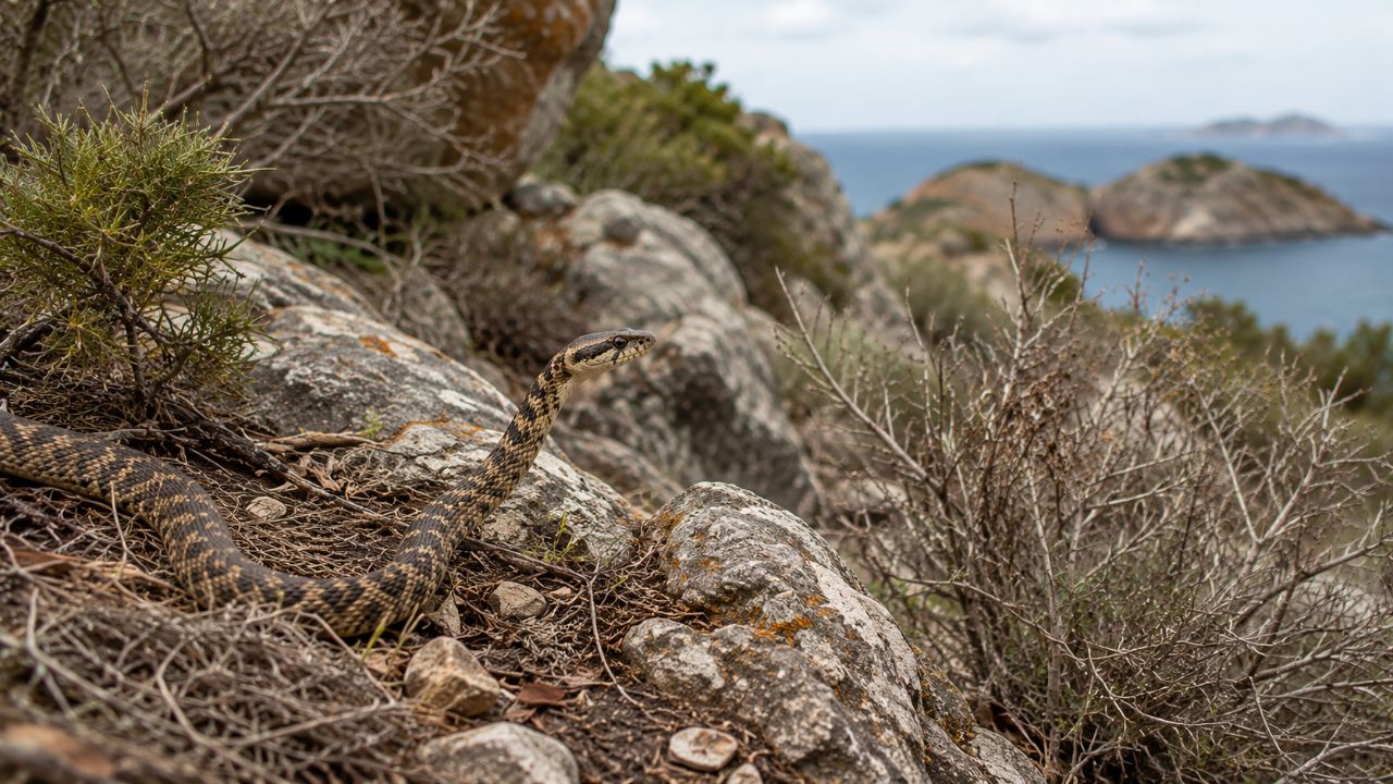 Descobriu-se que cobras invasoras chegam nadando aos ilhéus do Mediterrâneo em busca de lagartos A invasão de serpentes extingue lagartos e provoca um grave desequilíbrio ecológico nas ilhas.