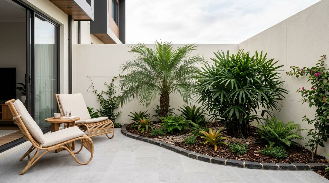 A palmeira perfeita para quintais pequenos: cresce devagar, é fácil de cuidar e não levanta o piso com as raízes Quando a ideia é ter aquele visual de “palmeira clássica”, com tronco definido, muitos projetos têm dado preferência a tipos de palmeira de porte compacto.