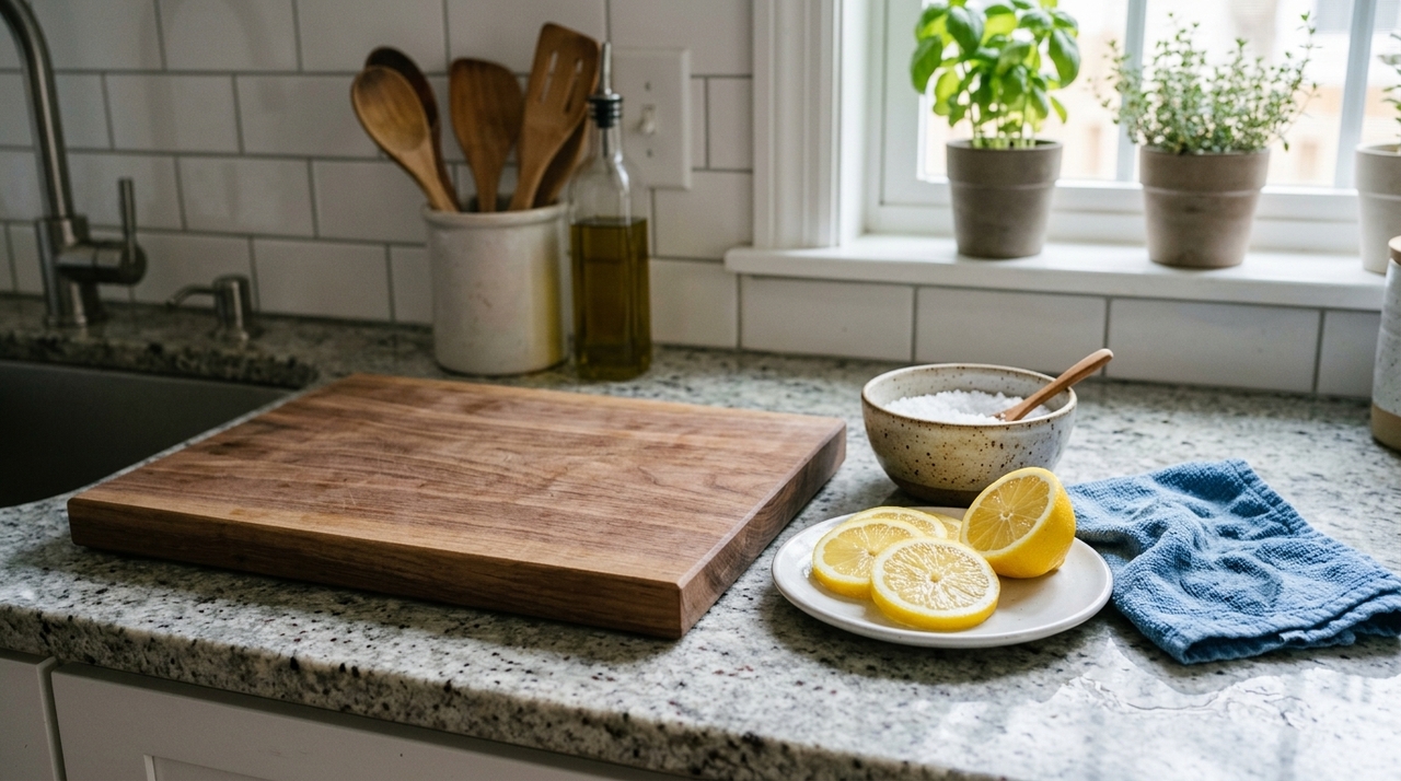 Por que os chefs colocam sal na tábua de corte? Um truque simples e o segredo vai te surpreender A madeira possui pequenos poros que absorvem líquidos, gordura e cheiro dos alimentos.